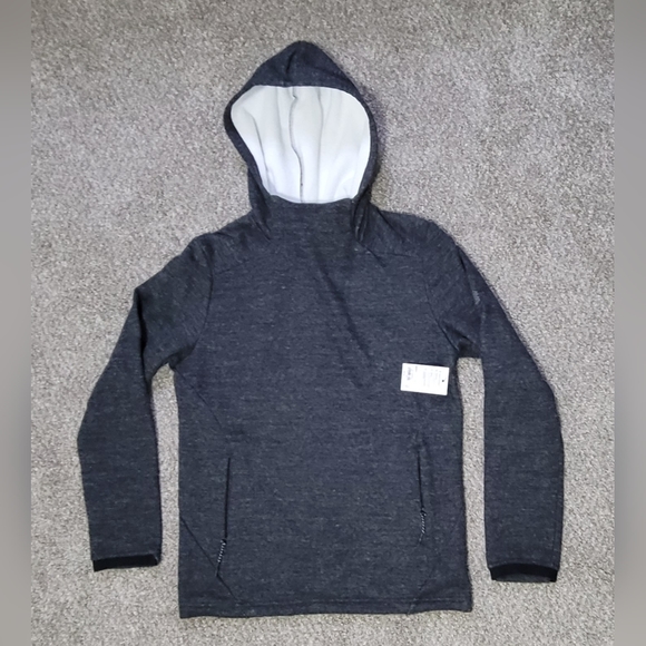 NWT Mens FLX Dark Heathered Gray Hoodie Size Small - Picture 1 of 7